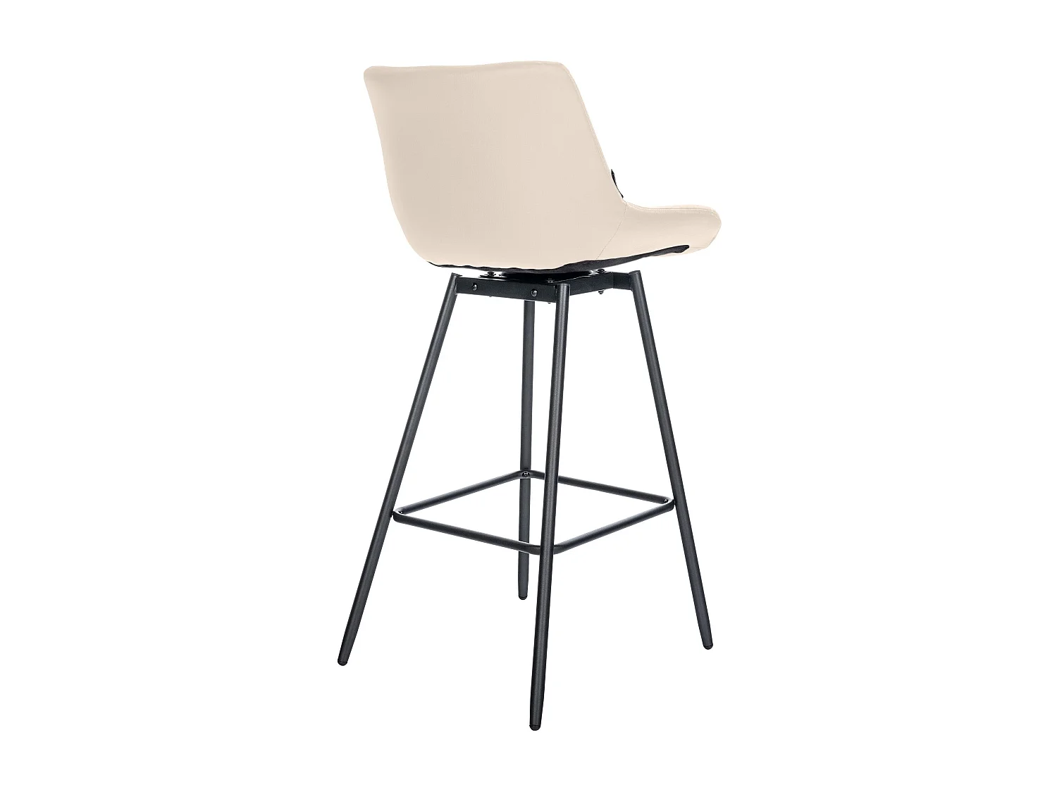 Tabouret de bar - Similicuir - Crème - Weston