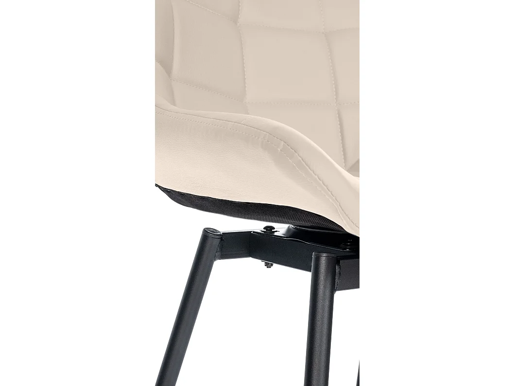 Tabouret de bar - Similicuir - Crème - Weston