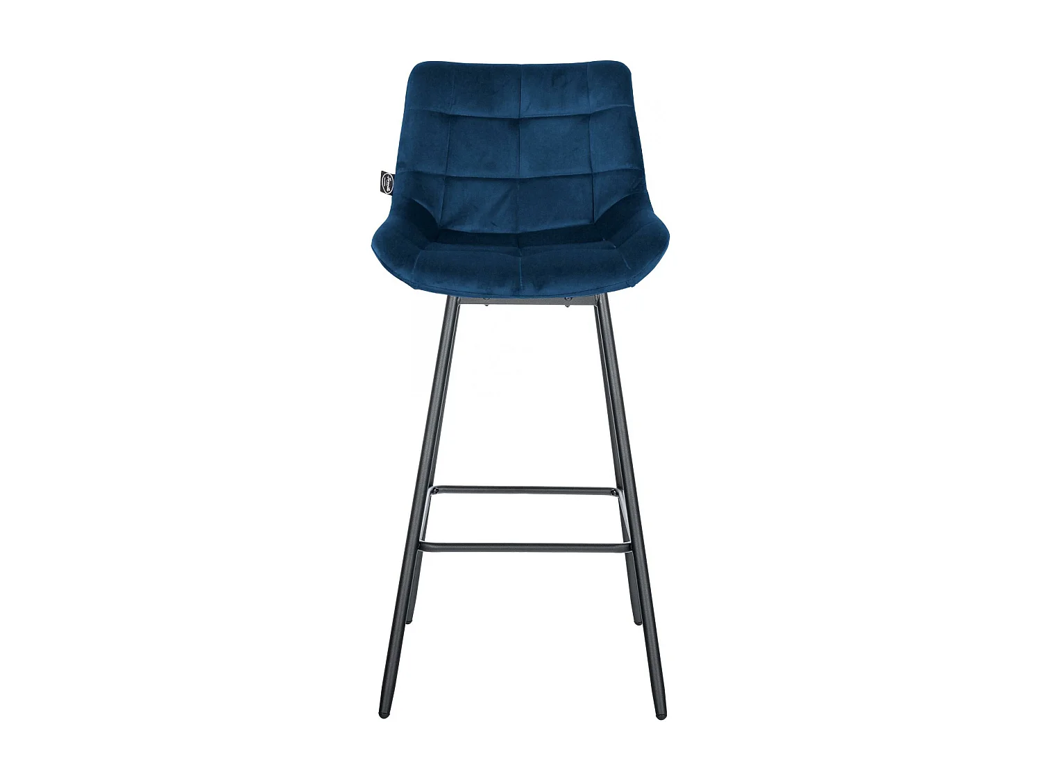 Tabouret de bar - Velours - Bleu - Weston
