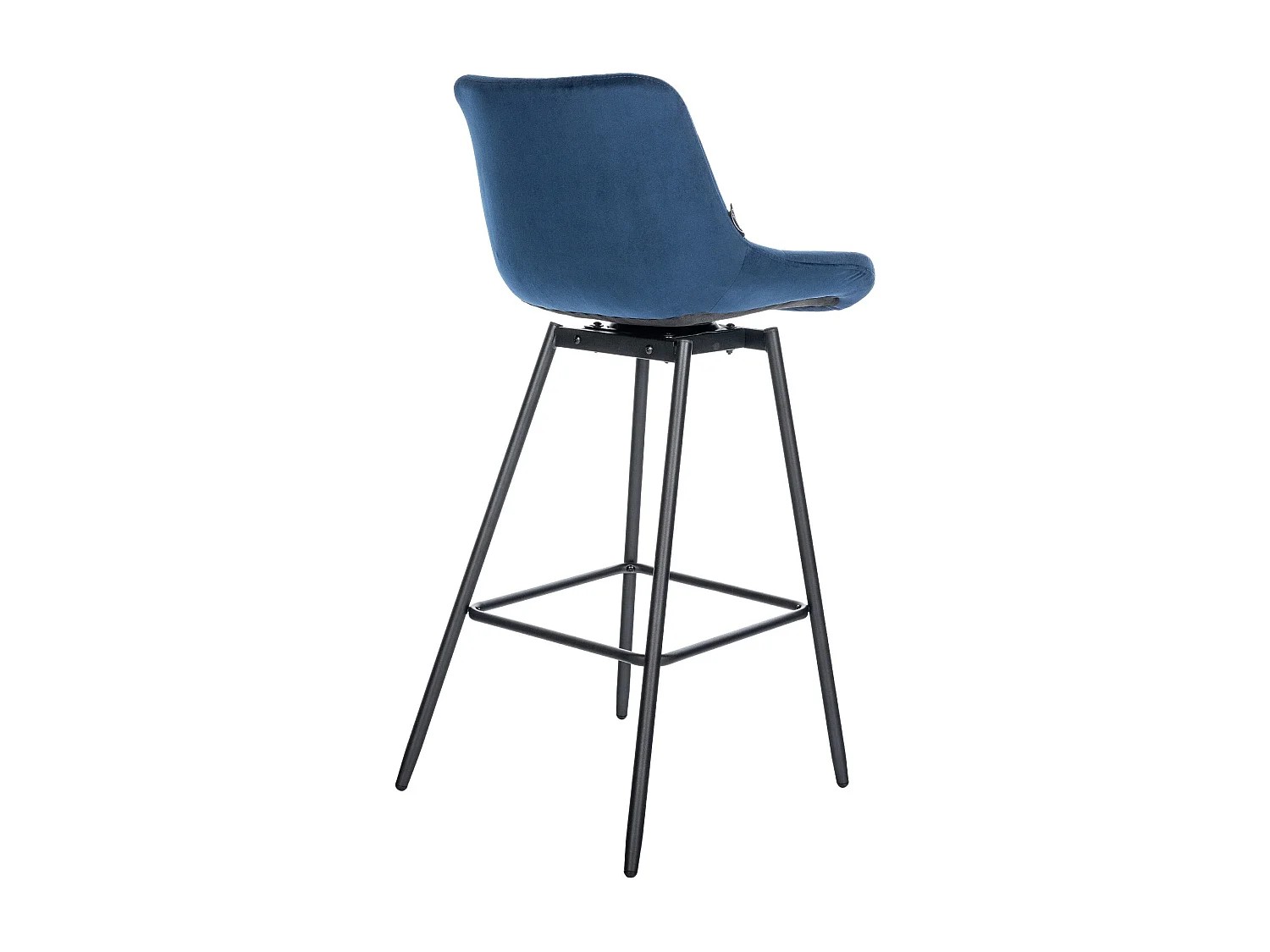 Tabouret de bar - Velours - Bleu - Weston