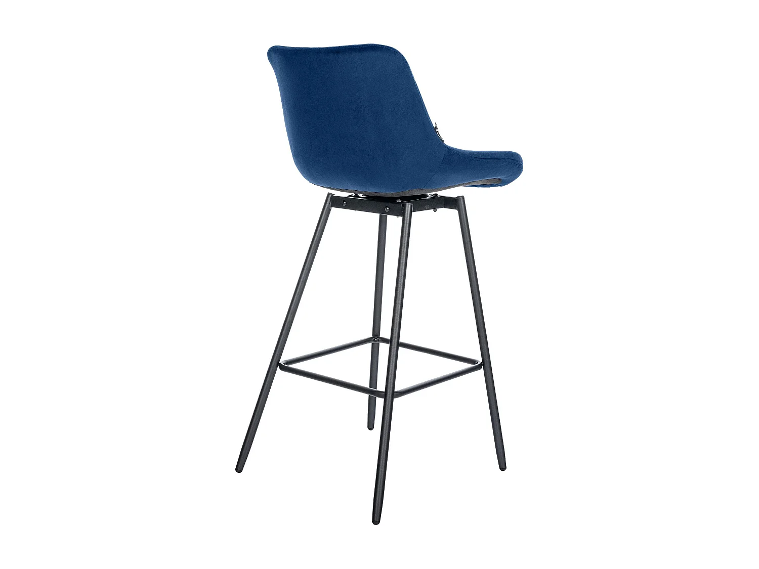 Tabouret de bar - Velours - Bleu - Weston