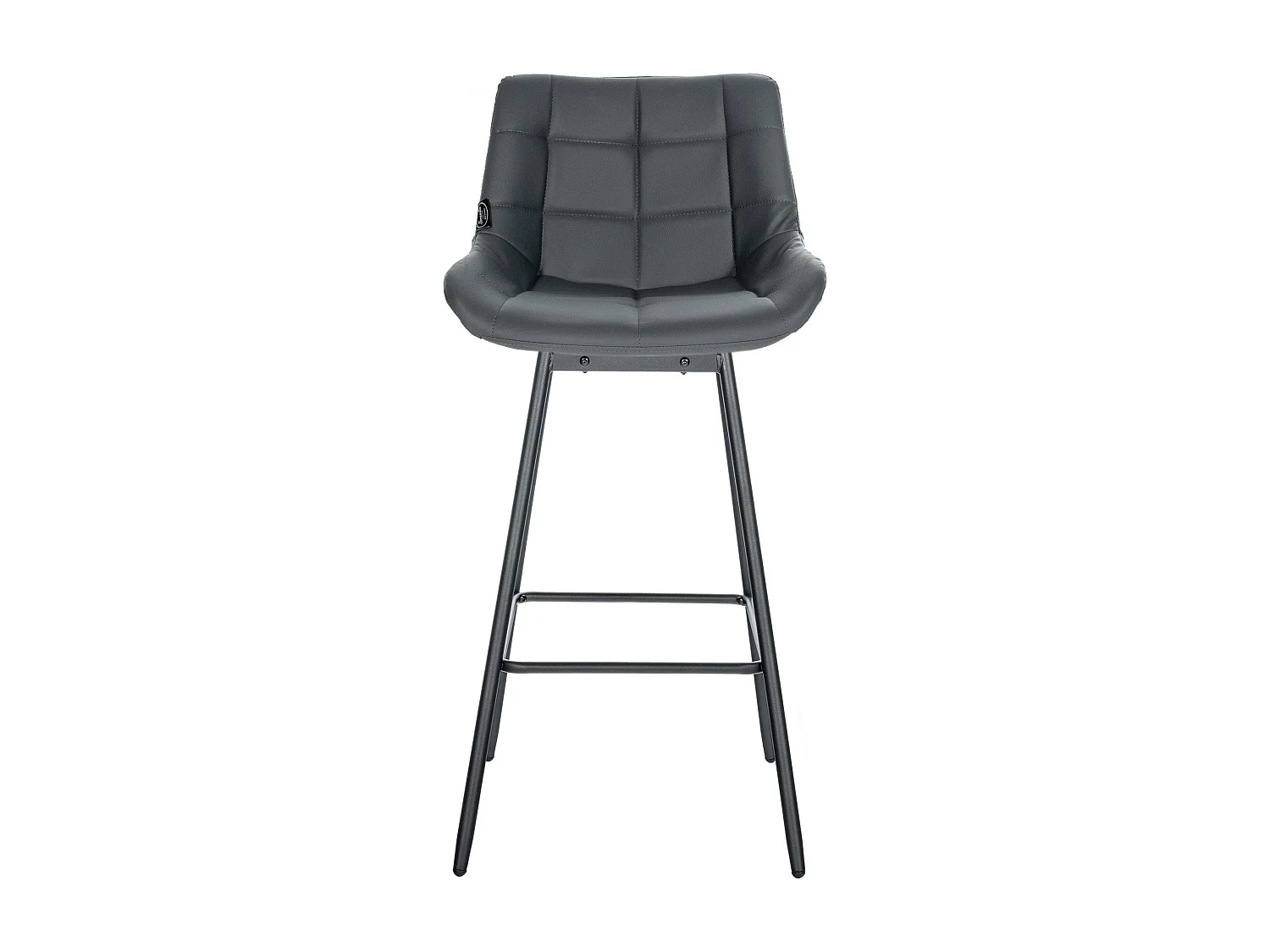 Tabouret de bar - Similicuir - Gris - Weston