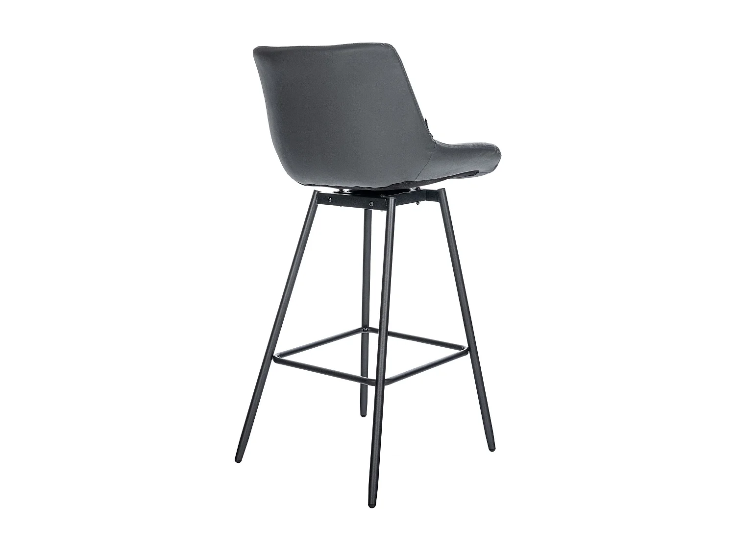 Tabouret de bar - Similicuir - Gris - Weston