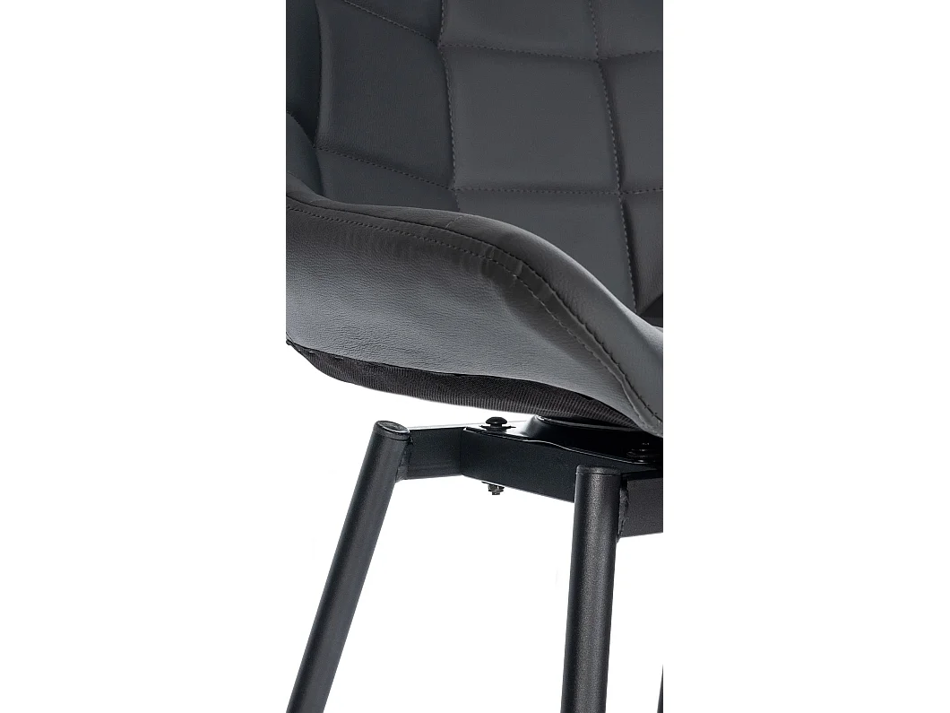 Tabouret de bar - Similicuir - Gris - Weston