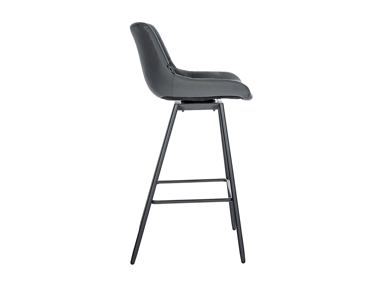 Tabouret de bar - Similicuir - Gris - Weston