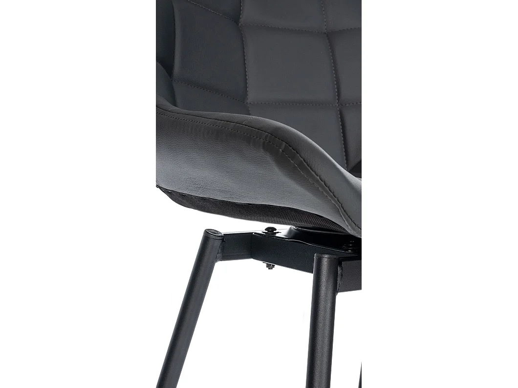 Tabouret de bar - Similicuir - Gris - Weston