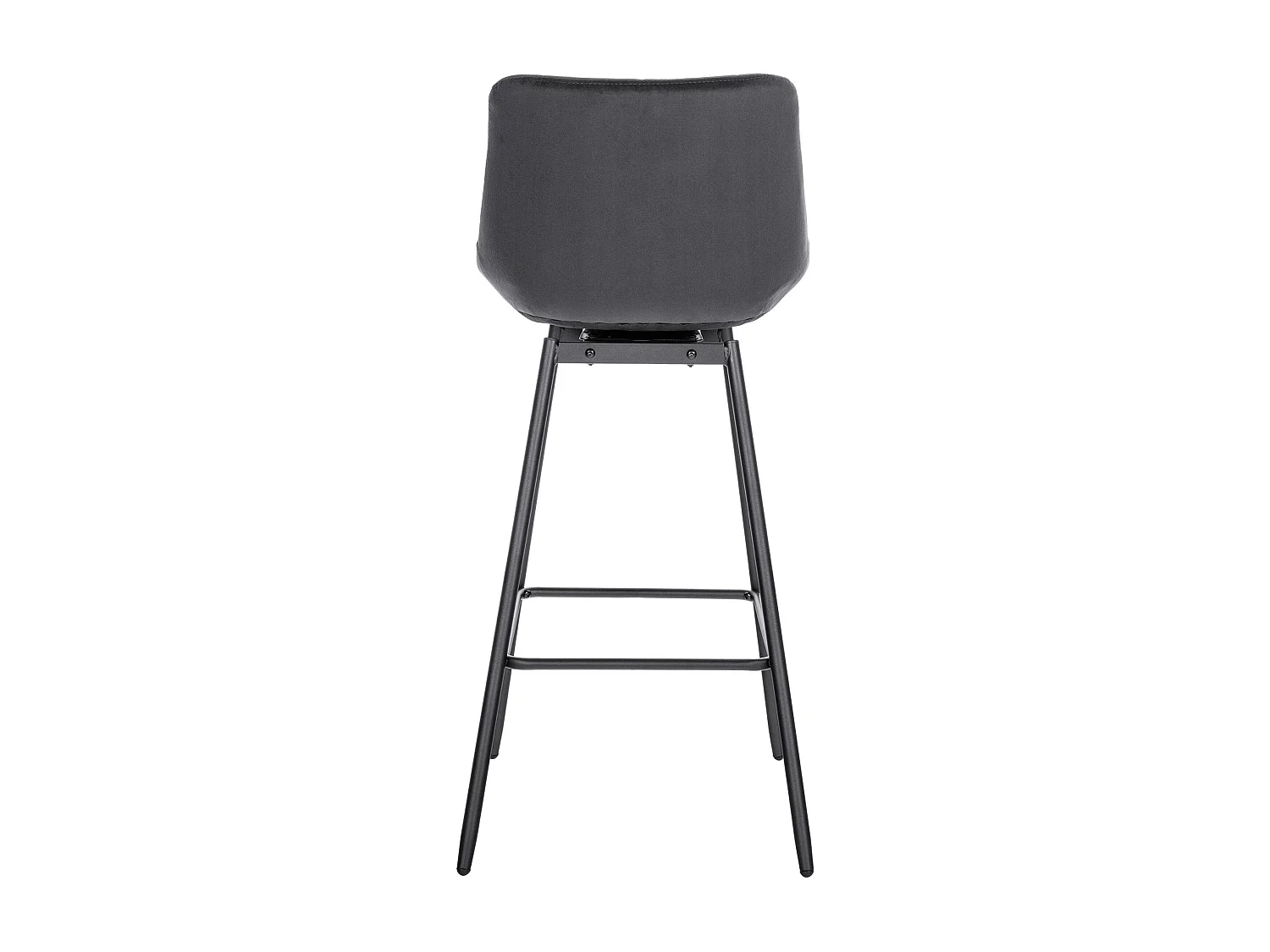 Tabouret de bar - Velours - Gris foncé - Weston