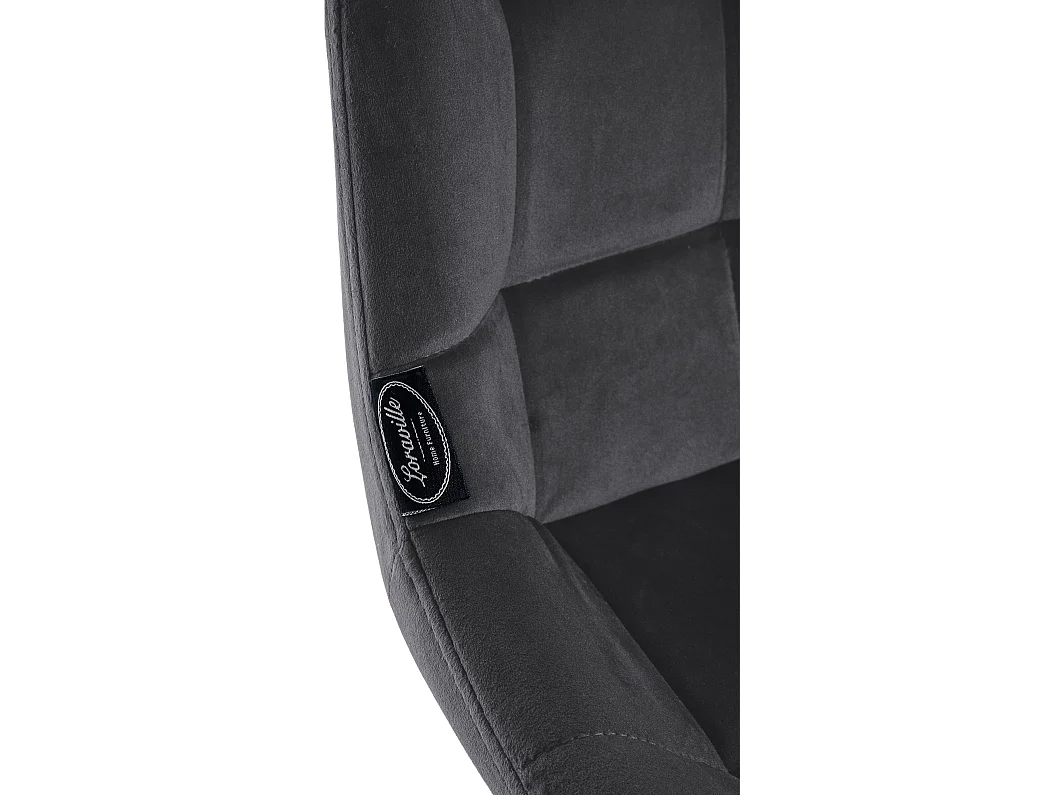 Tabouret de bar - Velours - Gris foncé - Weston