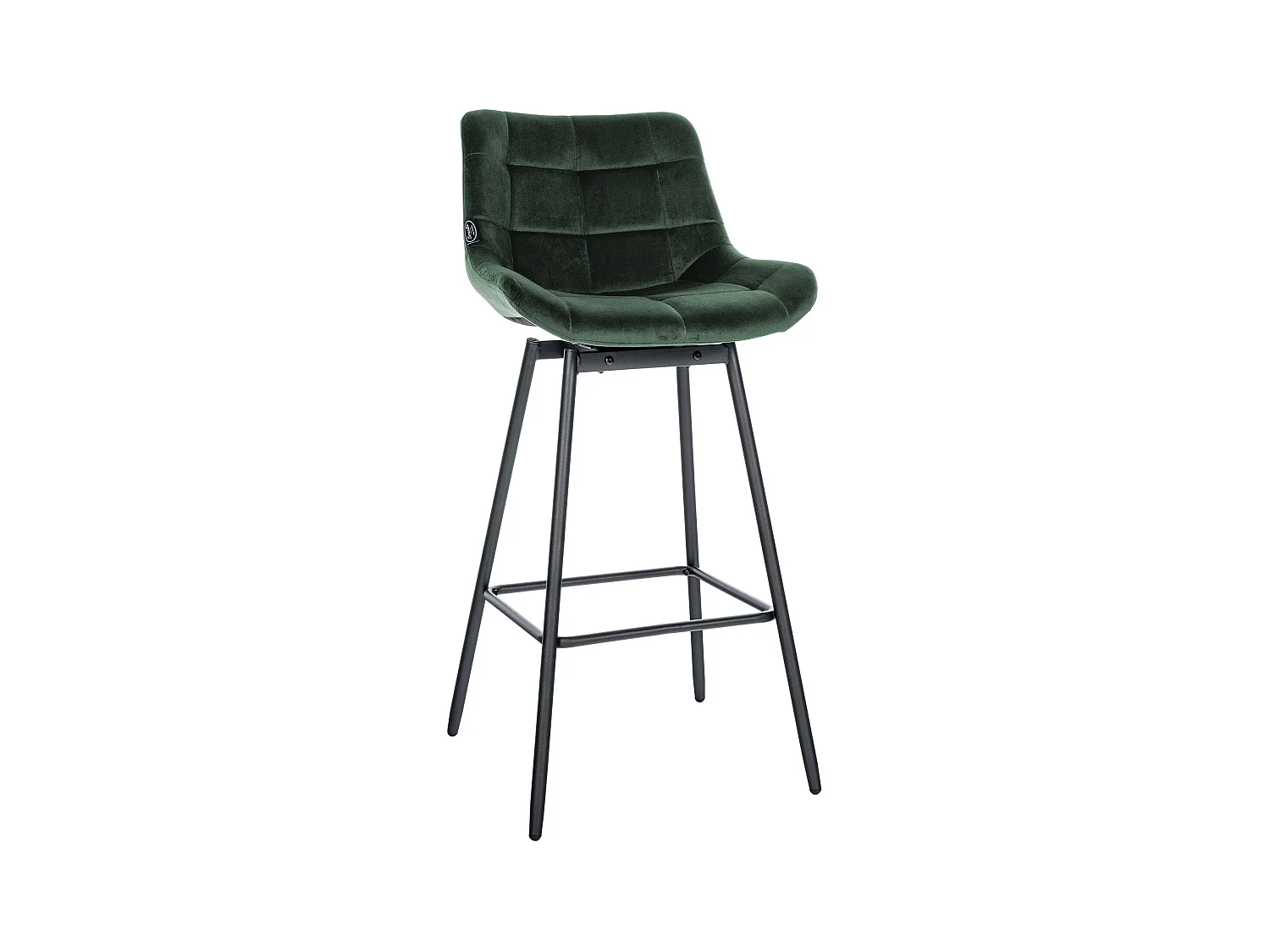 Tabouret de bar - Velours - Vert foncé - Weston