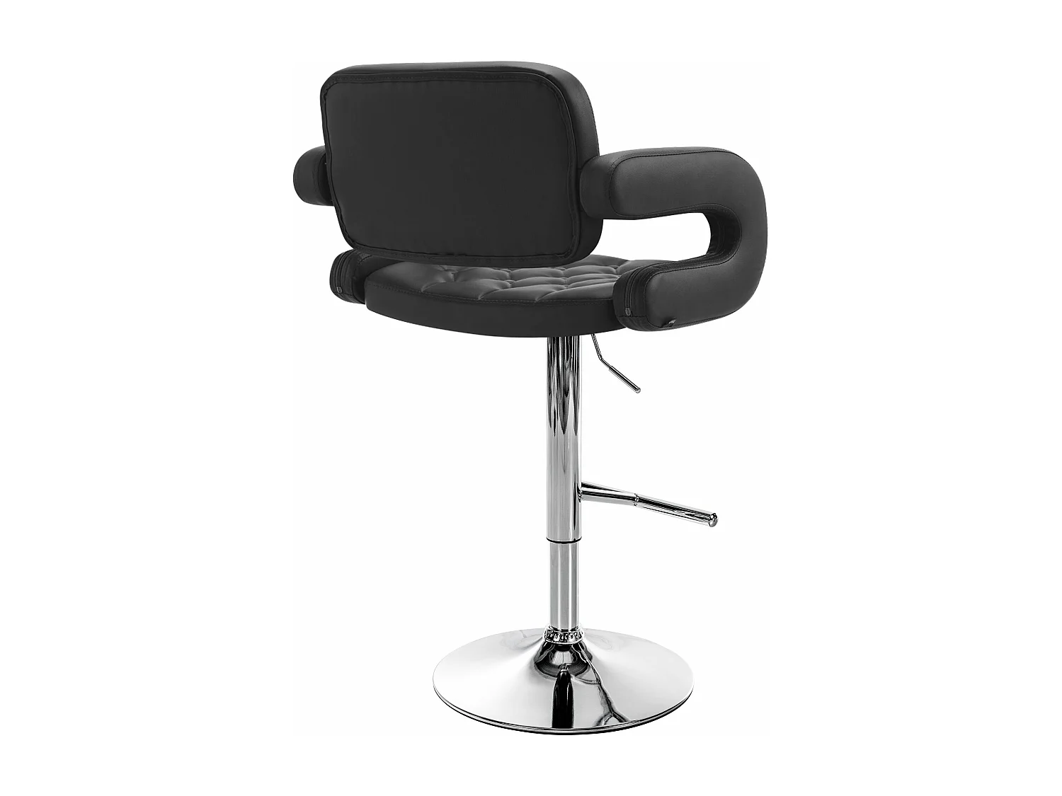 Tabouret de bar - Similicuir & Métal - Noir - Dublin