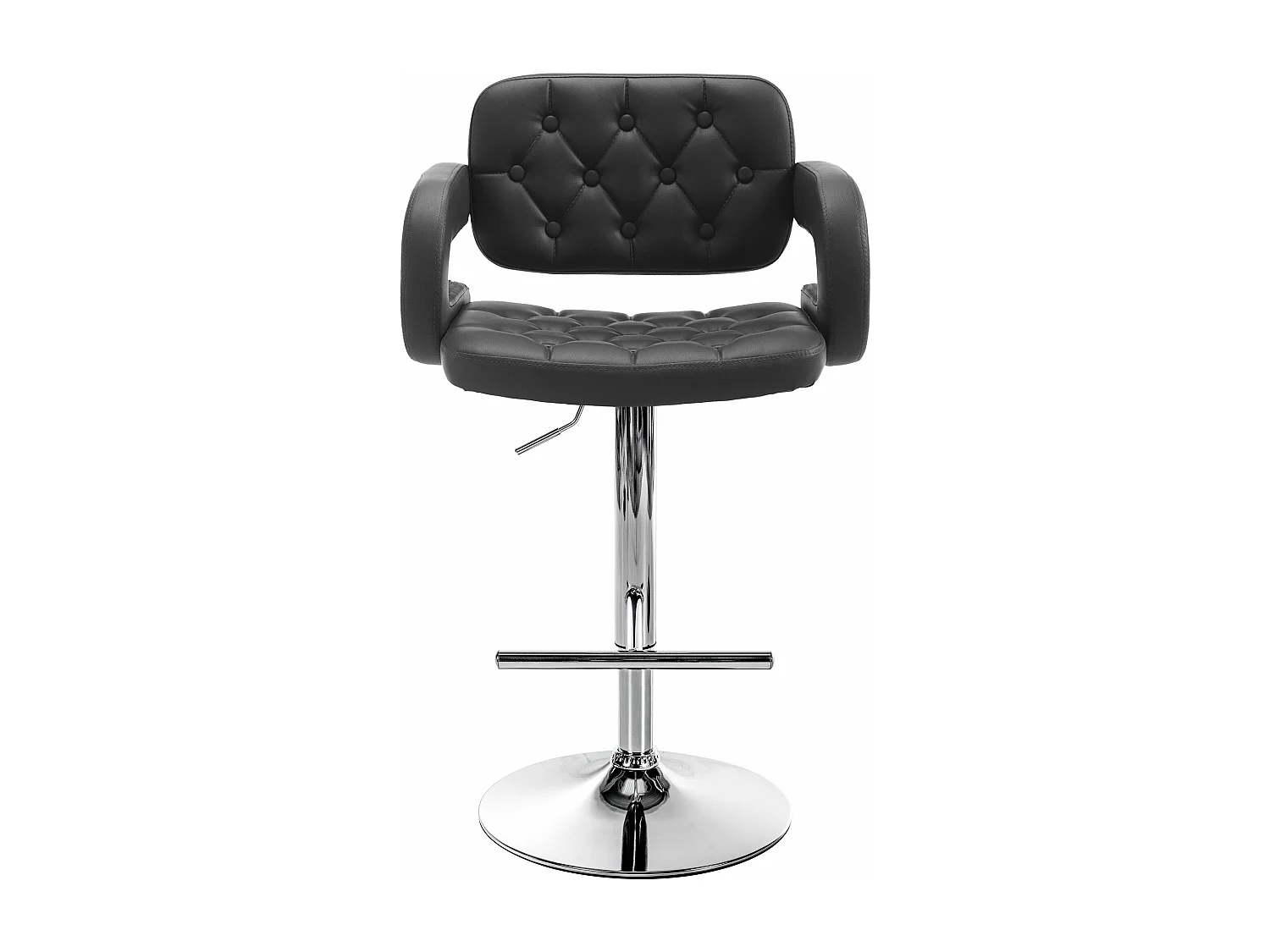 Tabouret de bar - Similicuir & Métal - Noir - Dublin