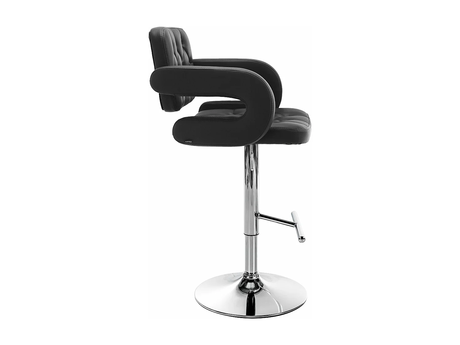 Tabouret de bar - Similicuir & Métal - Noir - Dublin