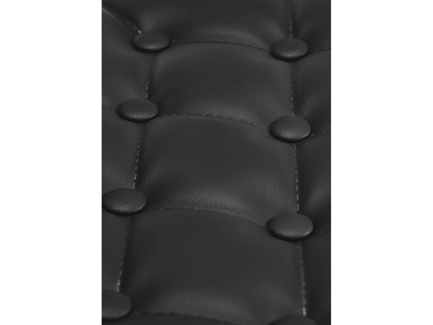 Tabouret de bar - Similicuir & Chrome - Noir - Dublin
