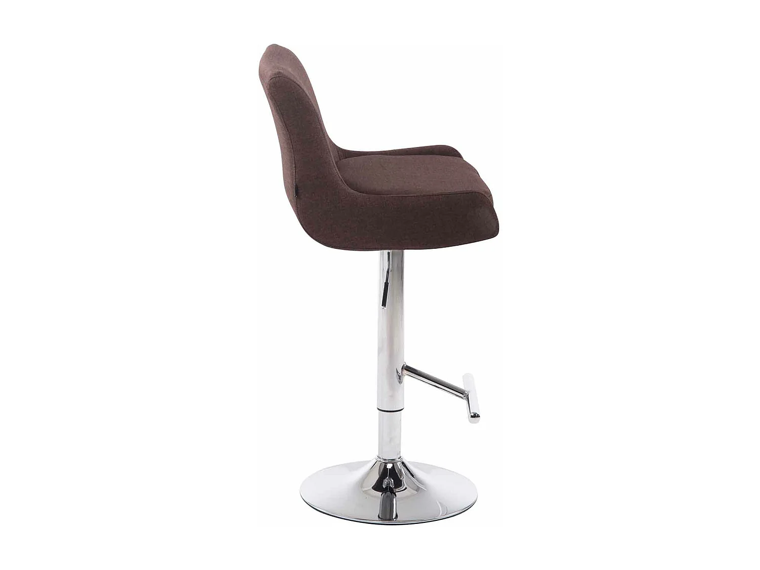 Tabouret de bar - Tissu & Métal - Marron - Club