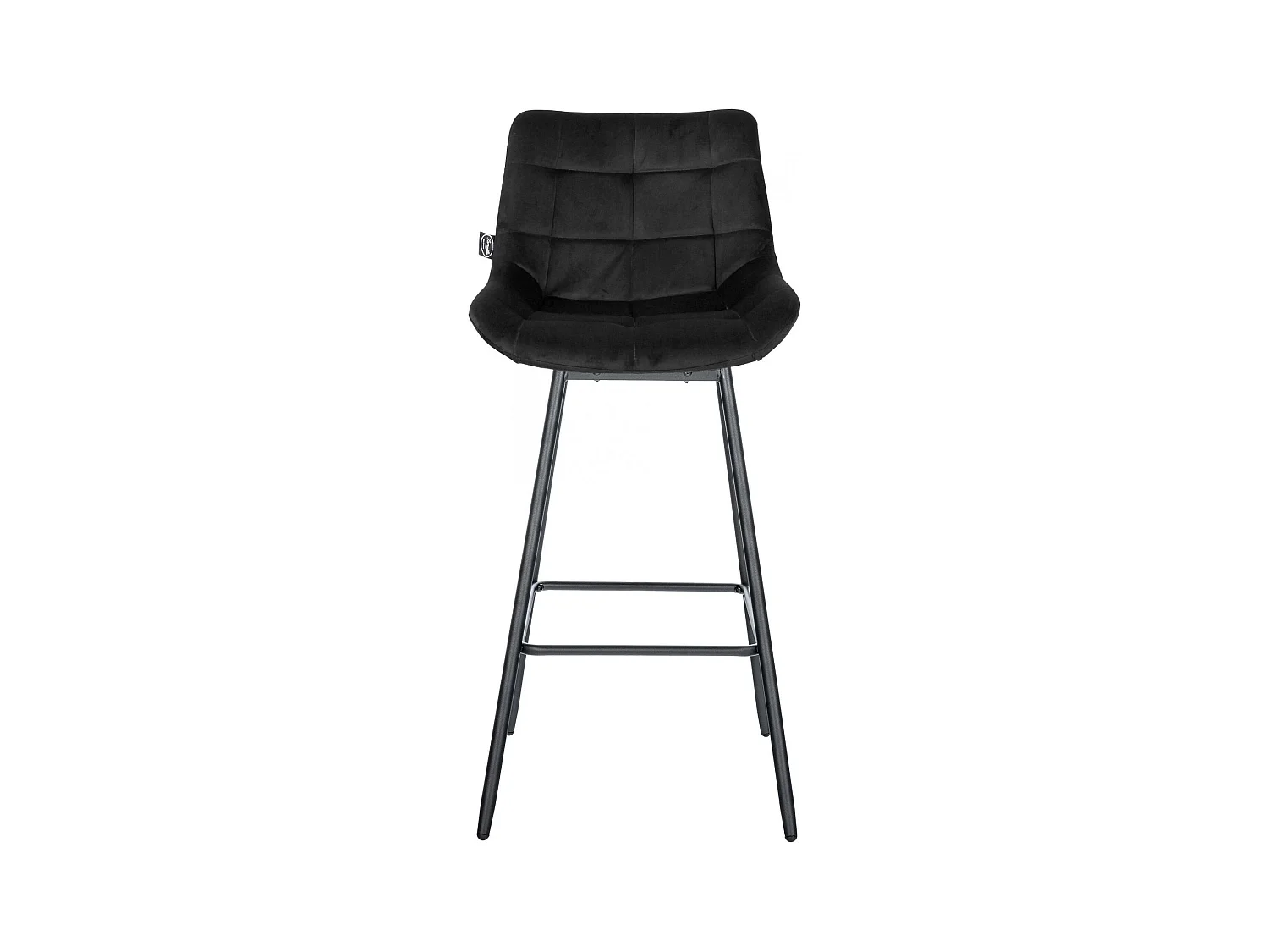Tabouret de bar - Velours - Noir - Weston