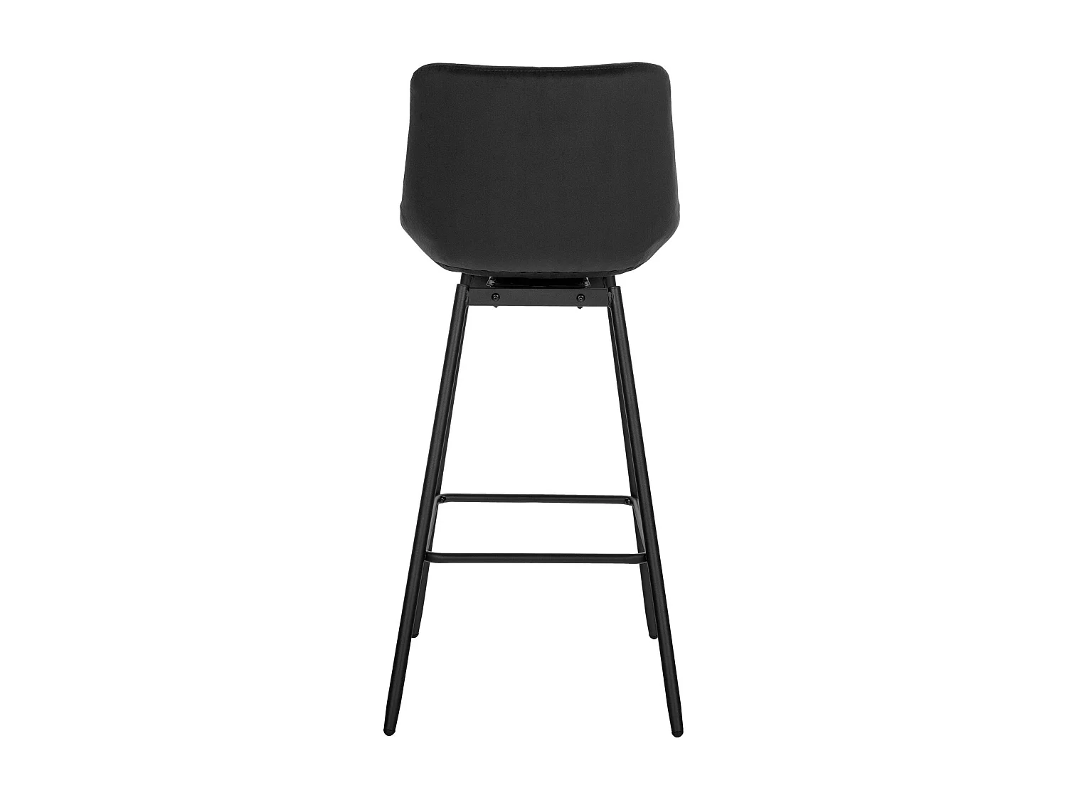 Tabouret de bar - Velours - Noir - Weston