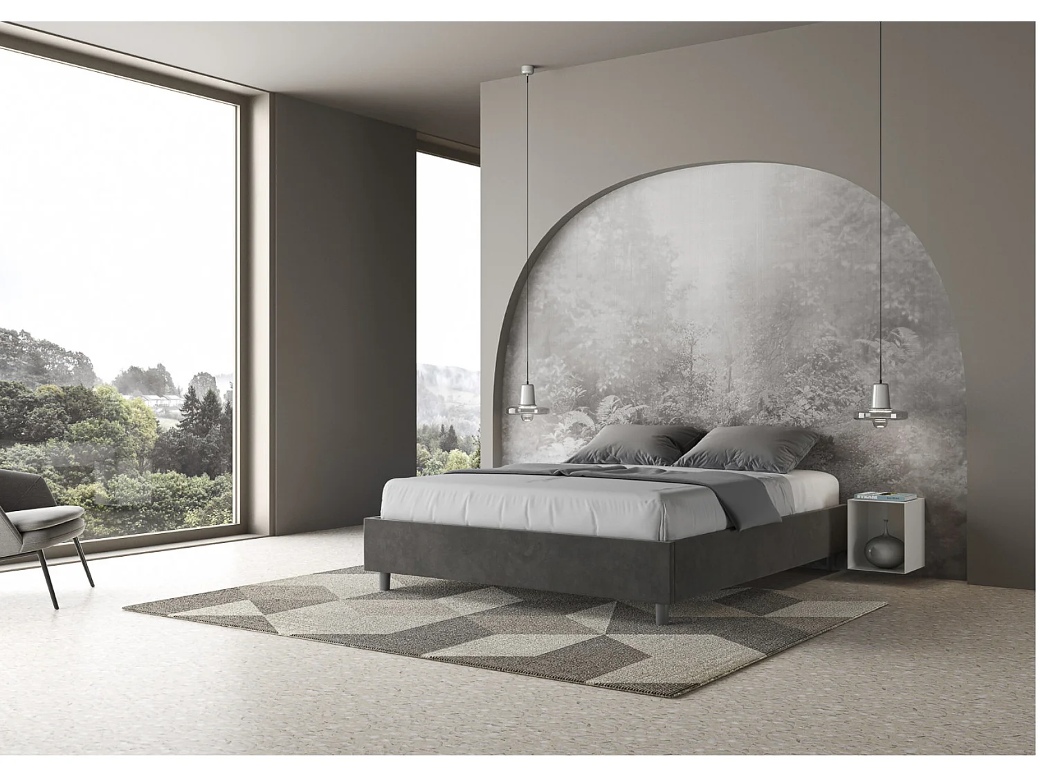 Avika modern microvezelbedframe-Kleur Lichtroze-Slapen 90x190cm-Keuze Zonder boxspring