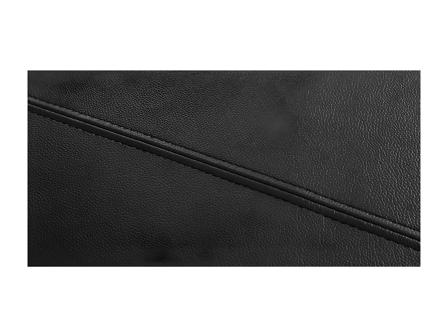 Canapé d'angle en cuir ALIX Noir - Angle Gauche