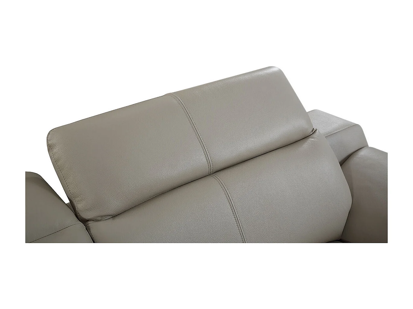 Canapé 3 places en cuir SARM Beige - Angle Droit