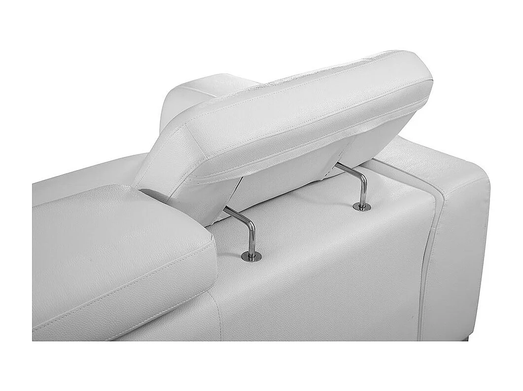 Canapé 2 places en cuir NORA Blanc