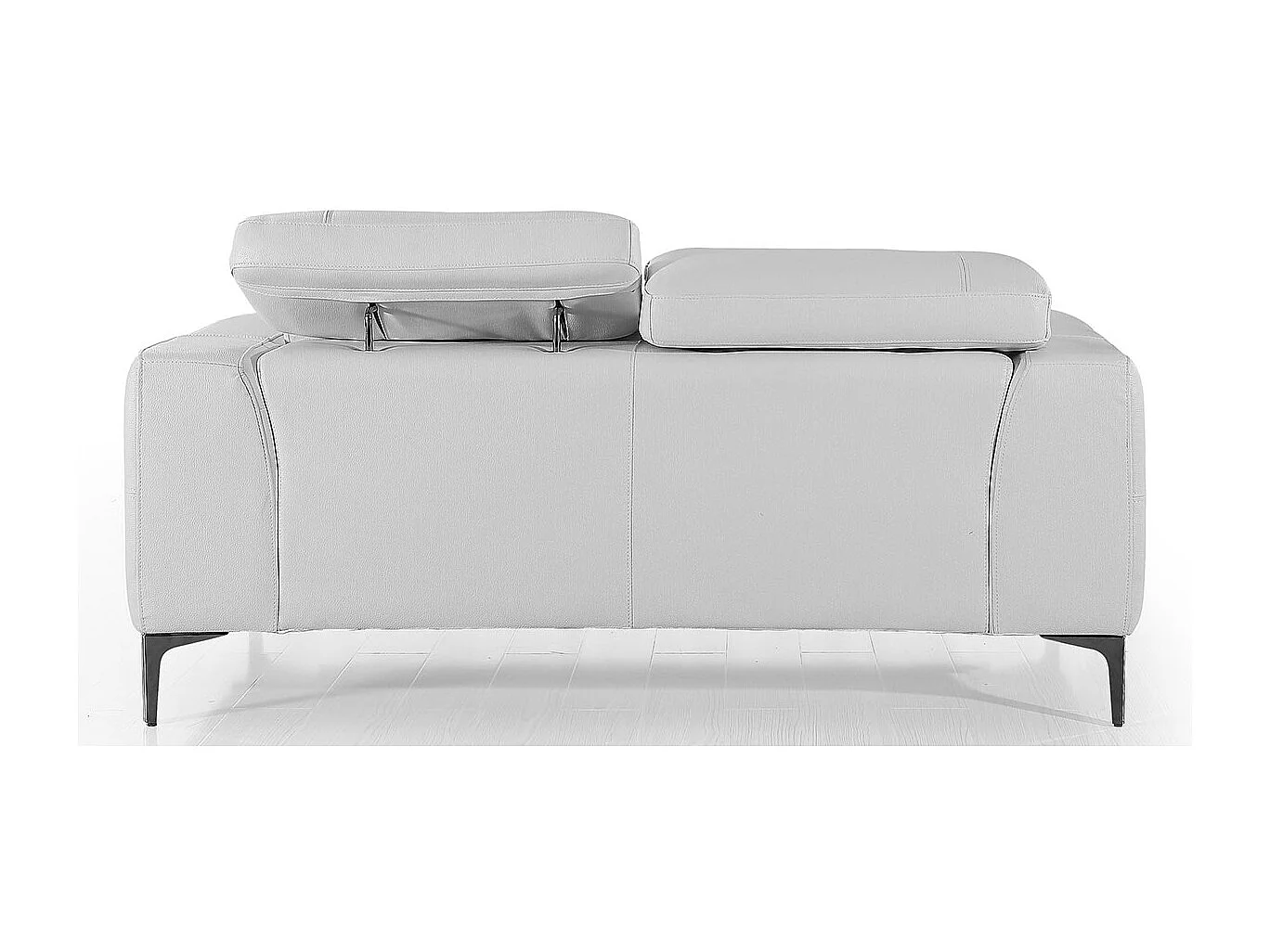 Canapé 2 places en cuir NORA Blanc