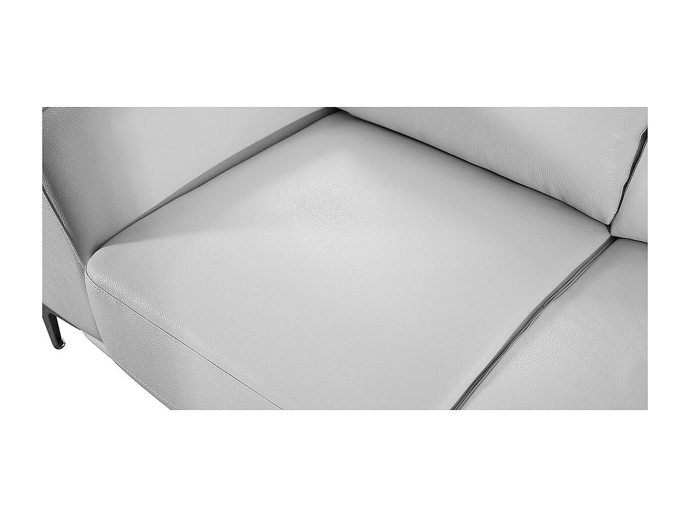 Canapé 2 places en cuir NORA Blanc