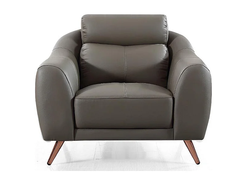 Fauteuil cuir Design SIANNA Marron