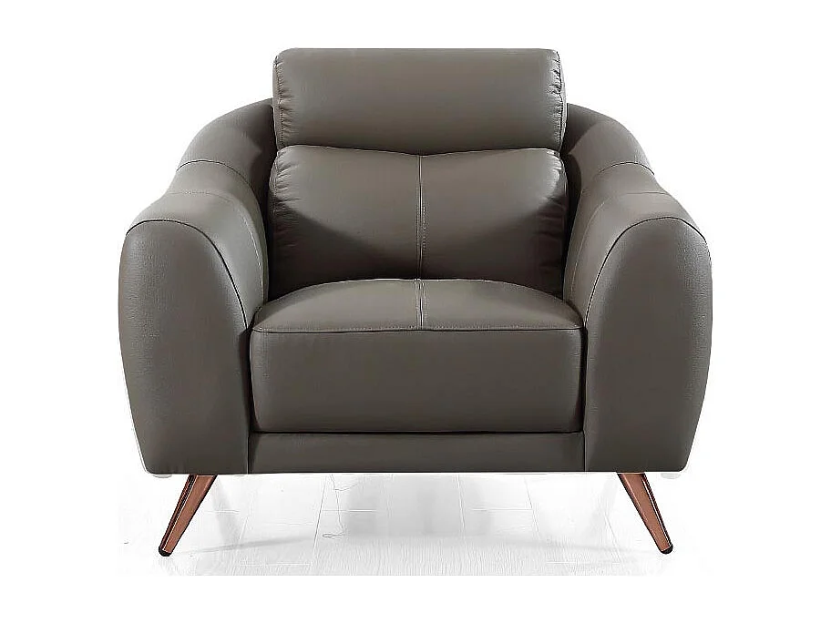 Fauteuil cuir Design SIANNA Marron