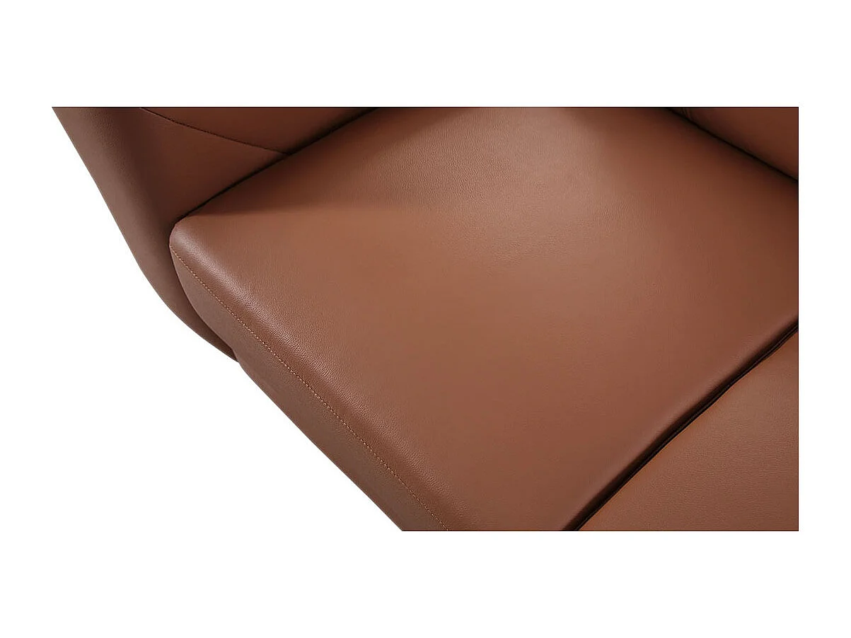 Fauteuil cuir Design ZAARA - Cognac