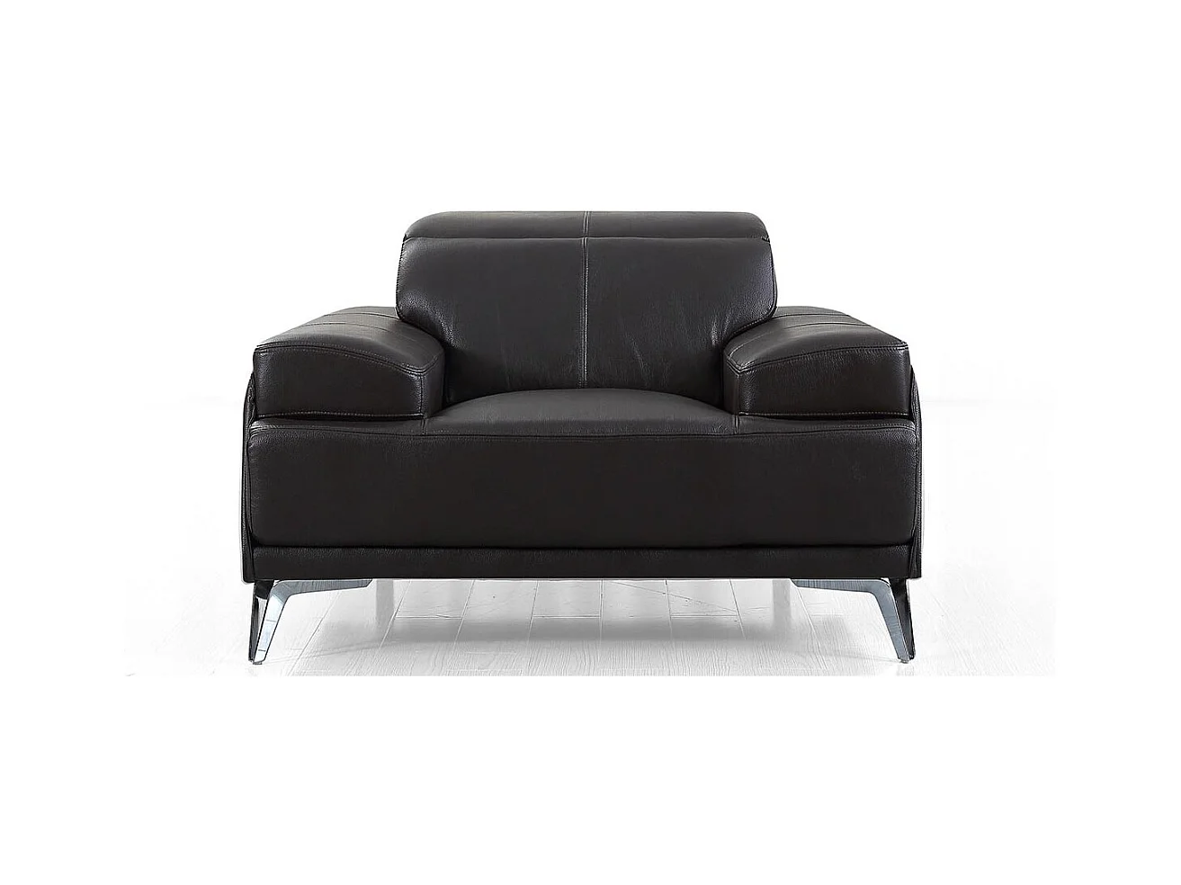 Fauteuil cuir Design GARLIK Marron