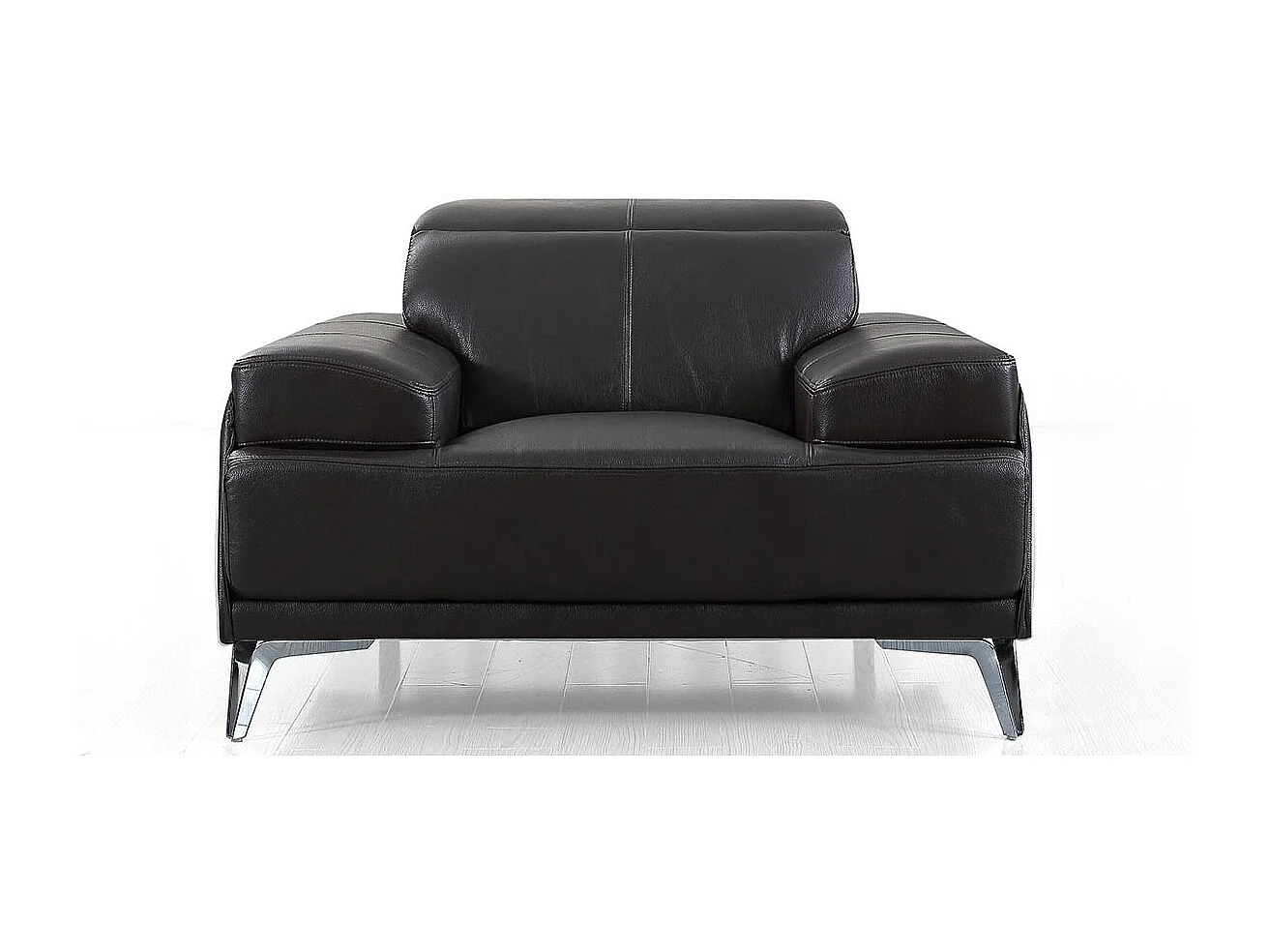 Fauteuil cuir Design GARLIK Marron