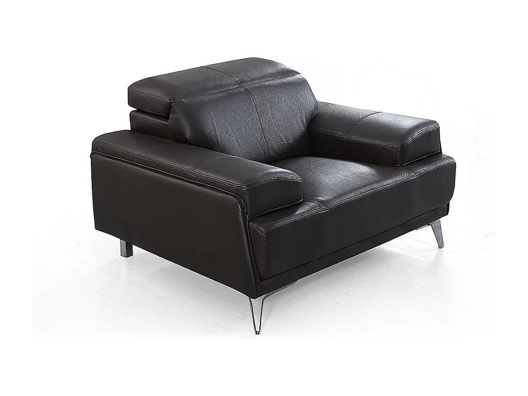 Fauteuil cuir Design GARLIK Marron
