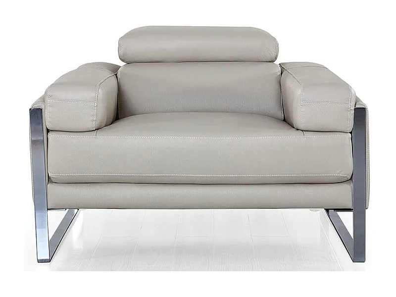 Fauteuil cuir Design ALIYAH Beige