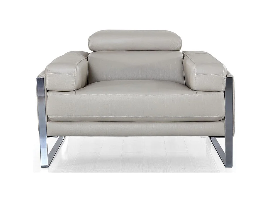 Fauteuil cuir Design ALIYAH Beige