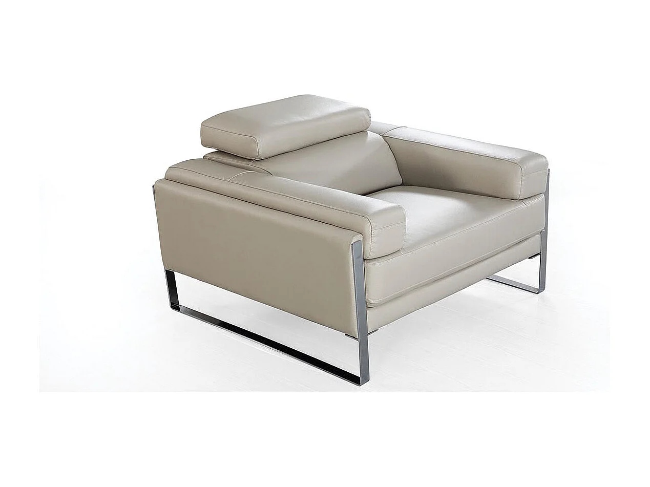 Fauteuil cuir Design ALIYAH Beige