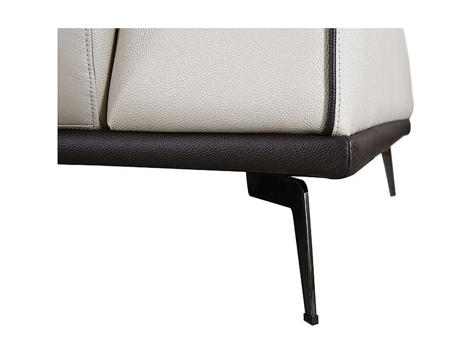 Fauteuil cuir Design ELLIE Beige
