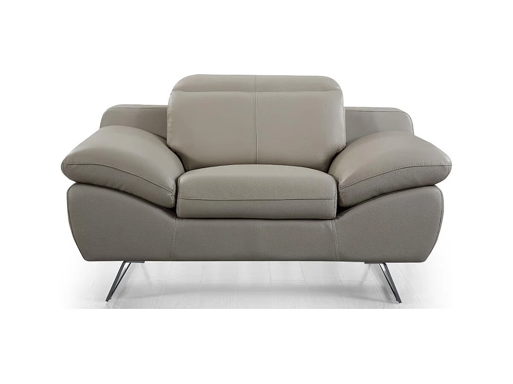 Fauteuil cuir Design SARM Beige