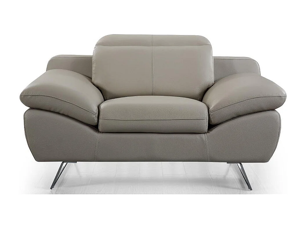 Fauteuil cuir Design SARM Beige