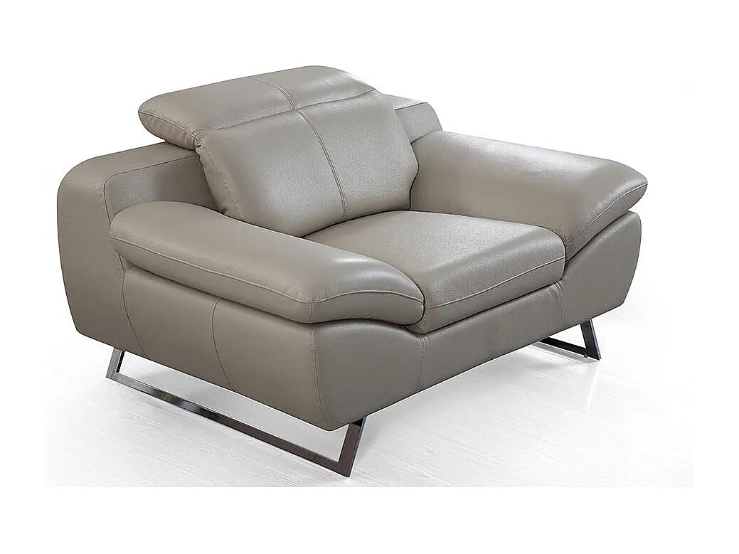 Fauteuil cuir Design SARM Beige