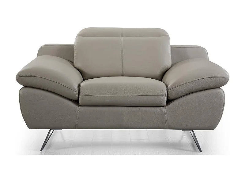 Fauteuil cuir Design SARM Beige