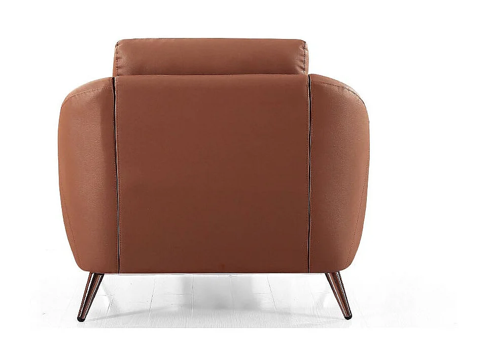 Fauteuil cuir Design SIANNA Cognac