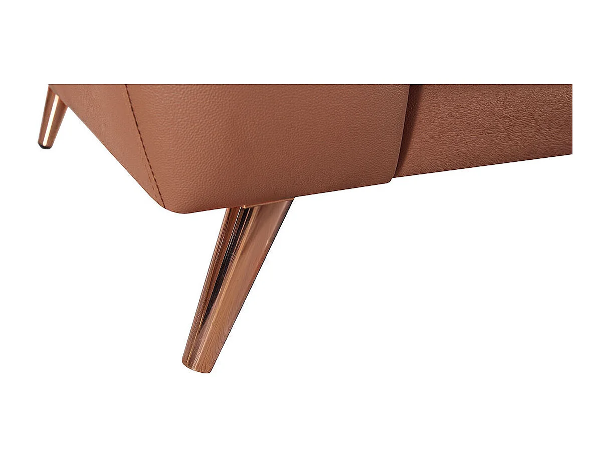 Fauteuil cuir Design SIANNA Cognac