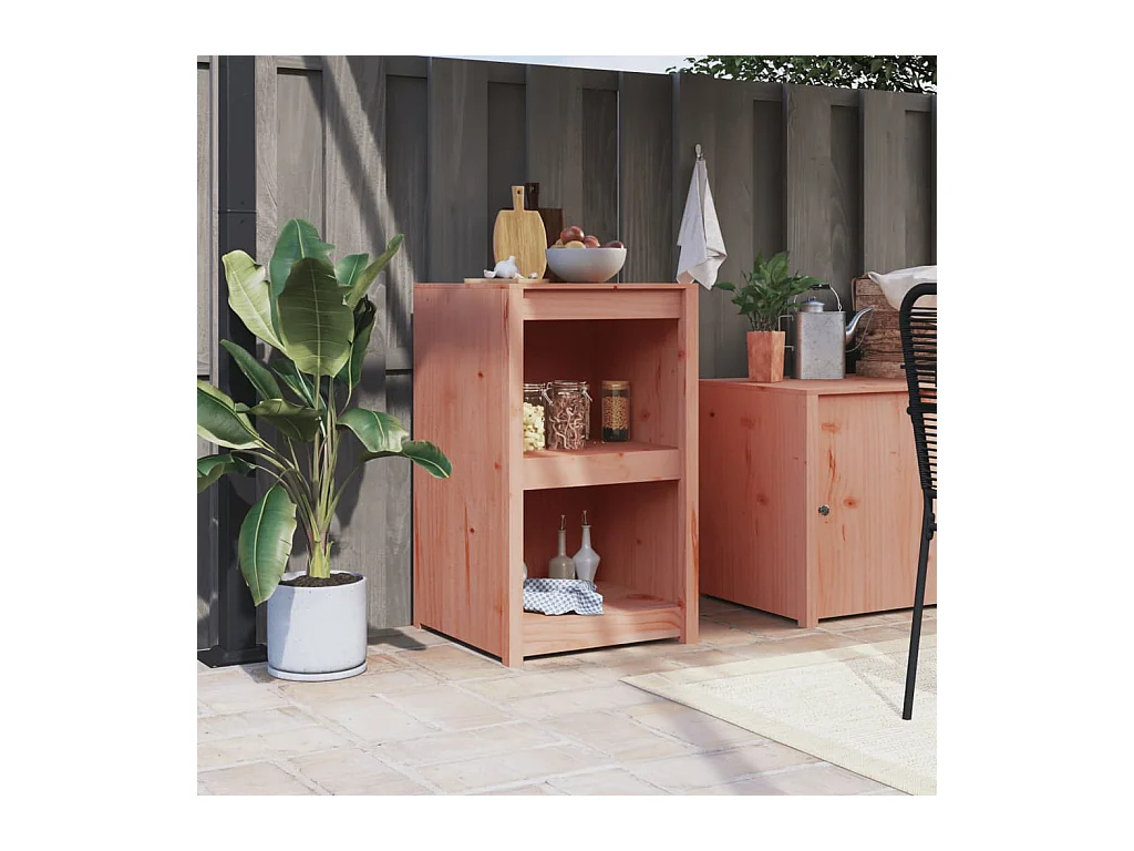 Armoire de cuisine d'extérieur 55x55x92 bois massif douglas