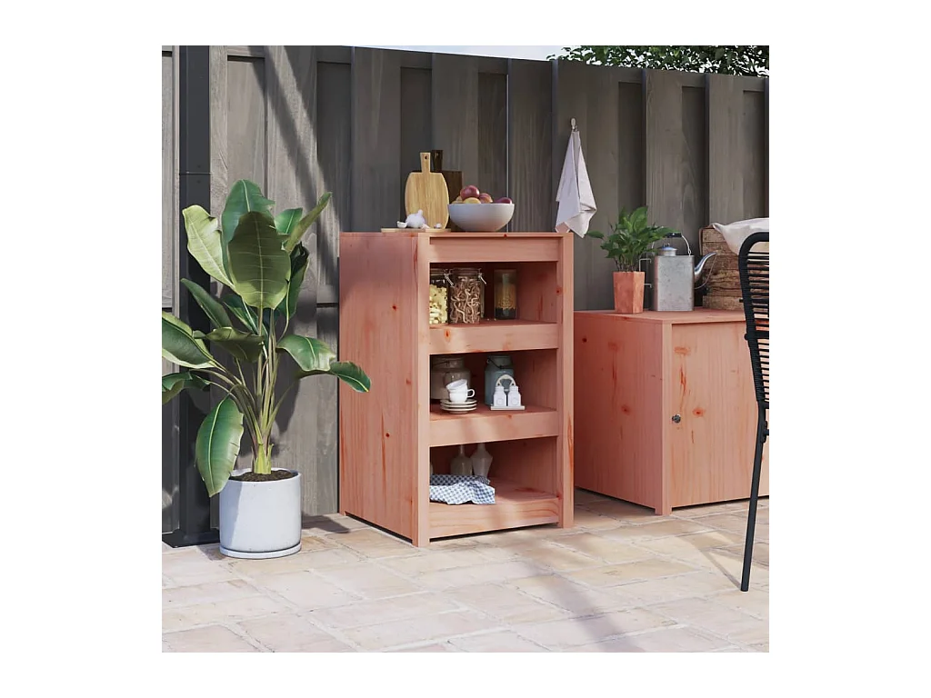 Armoire de cuisine d'extérieur 55x55x92 bois massif douglas
