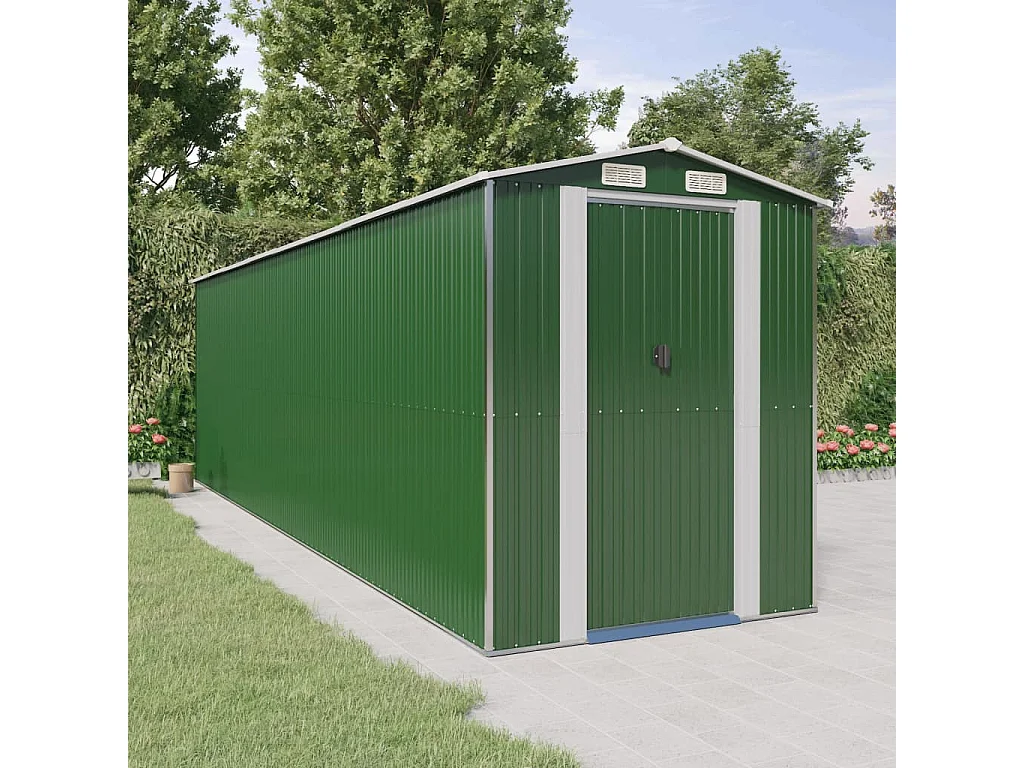 Abri de jardin Vert 192x689x223 Acier galvanisé