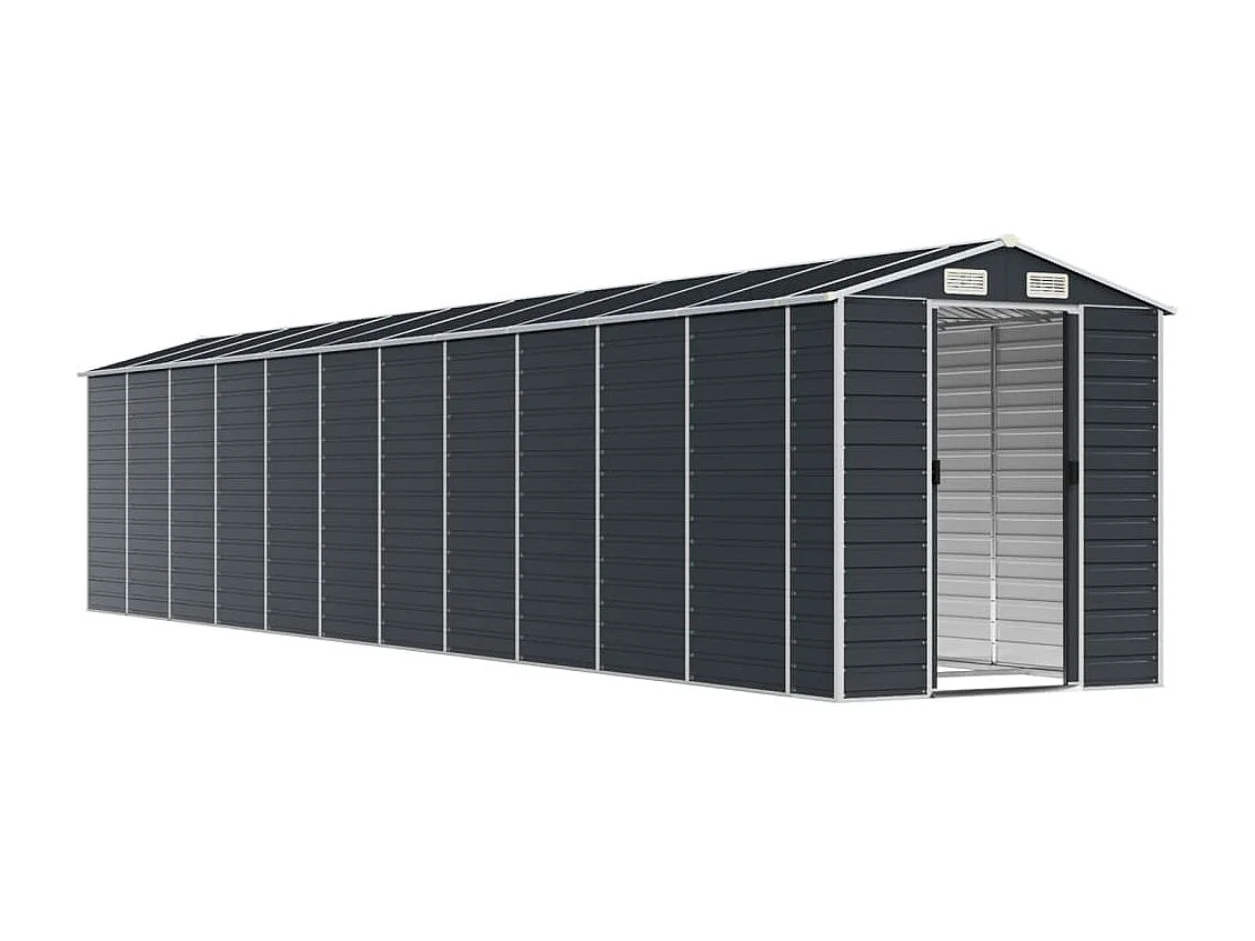 Abri de jardin anthracite 191x980x198 acier galvanisé