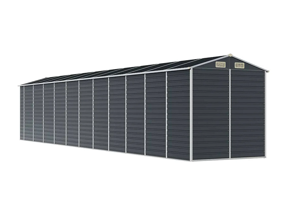 Abri de jardin anthracite 191x980x198 acier galvanisé