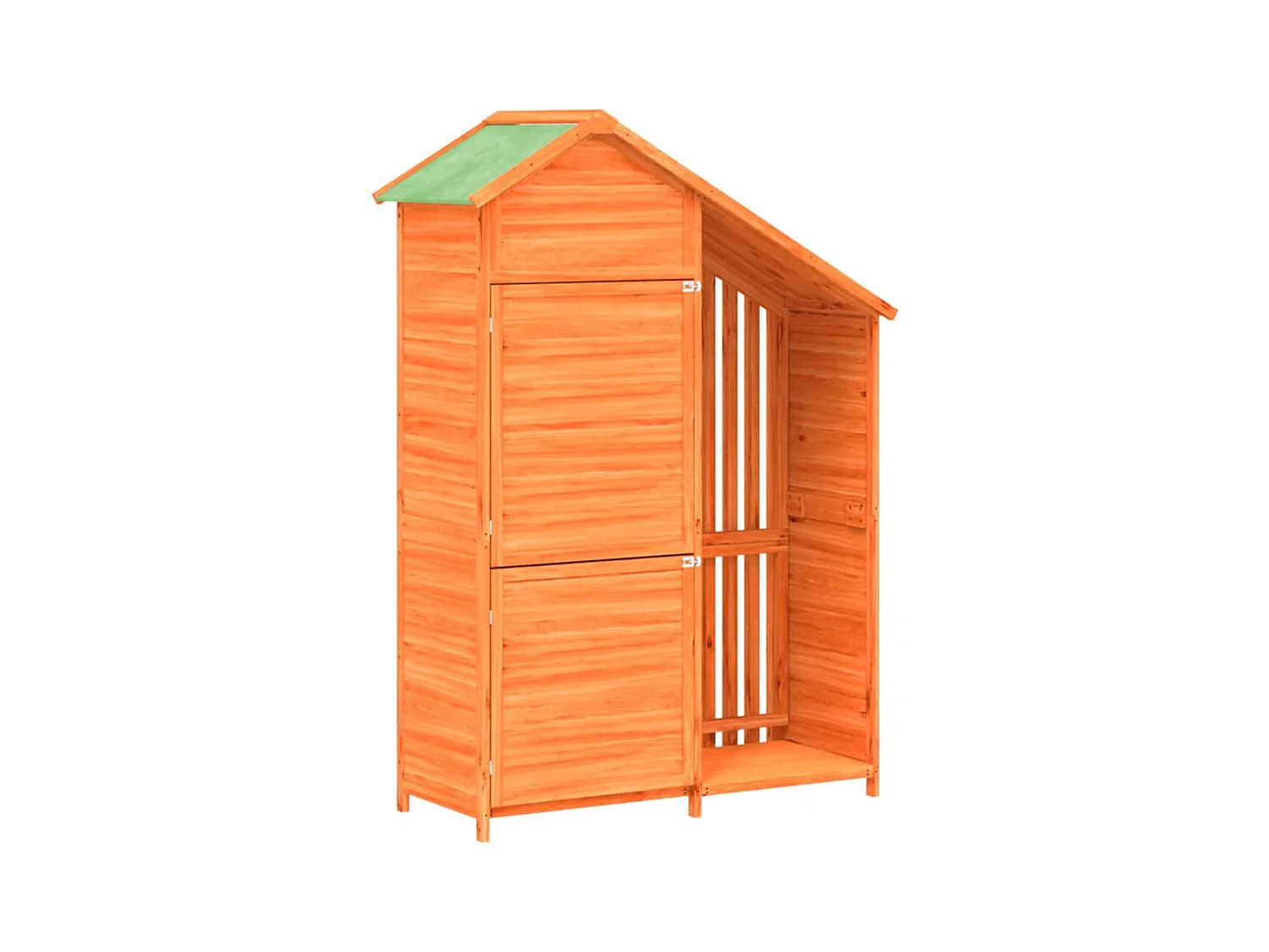 Abri à outils de jardin marron 120x53,5x170 bois massif pin