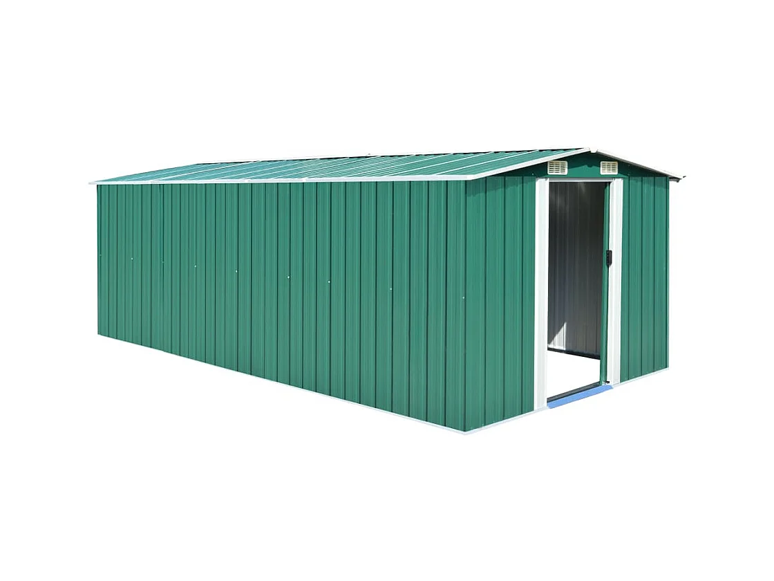 Abri de jardin 257x489x181 Métal Vert