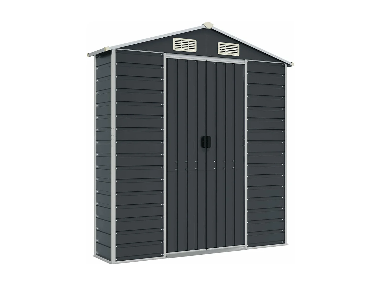 Abri de jardin anthracite 191x725x198 acier galvanisé